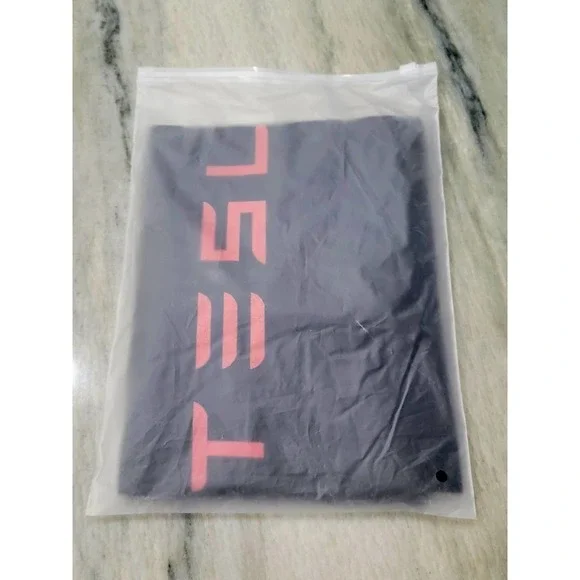 Tesla Black Red Logo Cotton T-Shirt Small NWT - Picture 3 of 6